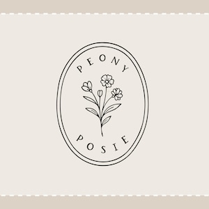 Logo Set - Botanical Logo - Hand-drawn Floral Logo - Rustic Branding - Floral Logo Design - Hand-drawn Logo, Florist Logo, Feminine Logo