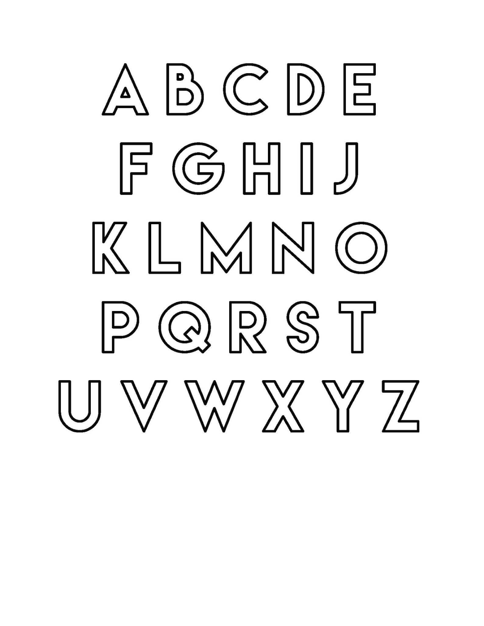 Printable Letters, Printable Alphabets, Uppercase Letters ABC PDF 27 ...