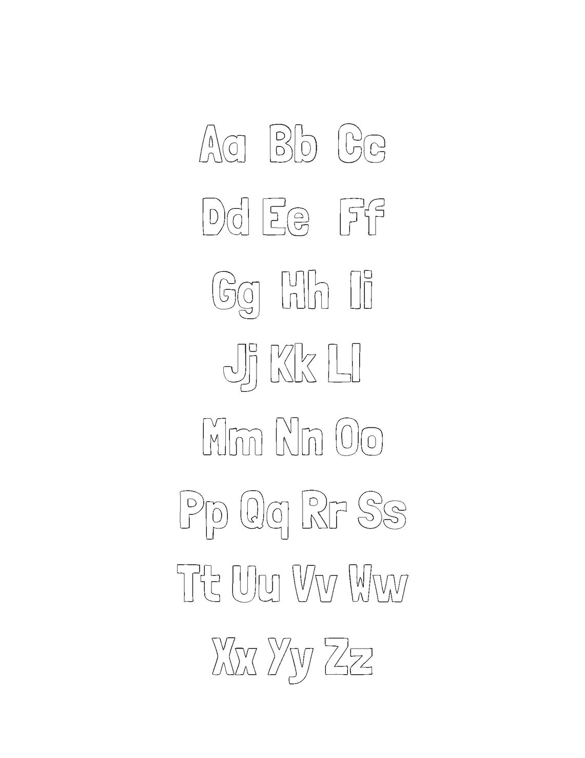Printable Alphabet. Printable Uppercase & Lowercase Letters and Number