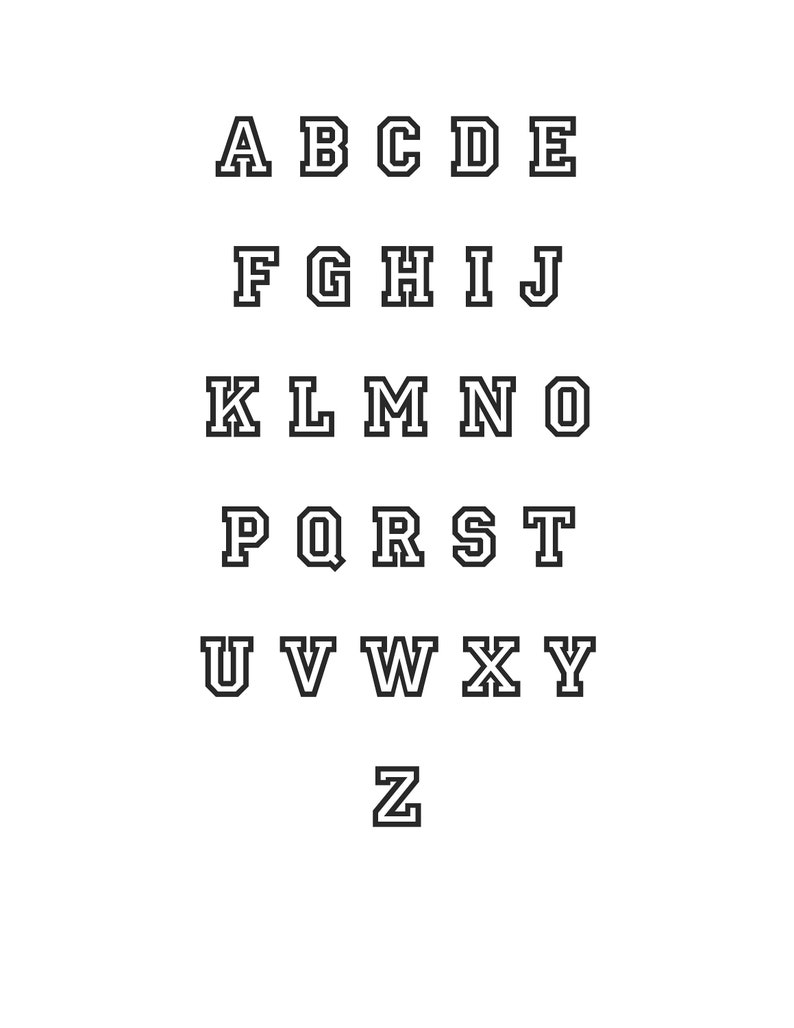 Druckbare Buchstaben Druckbare Alphabete Großbuchstaben ABC - Etsy Schweiz