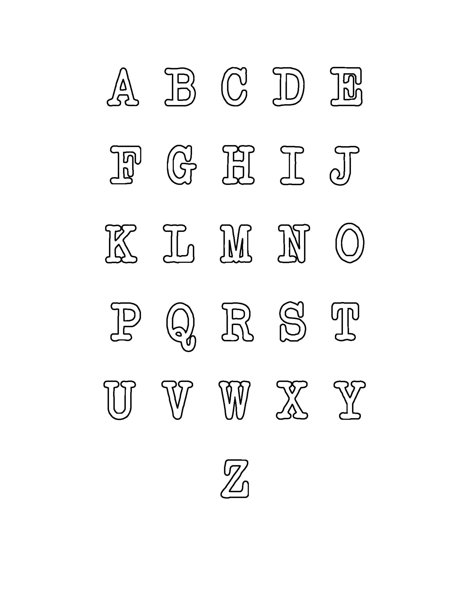 Printable Letters, Printable Alphabets, Uppercase Letters ABC PDF 38 ...