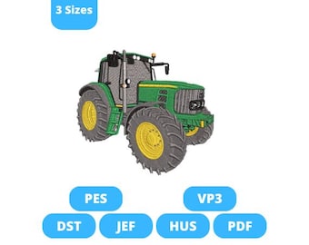 Tractor embroidery design