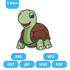 Turtle embroidery design