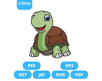 Turtle embroidery design