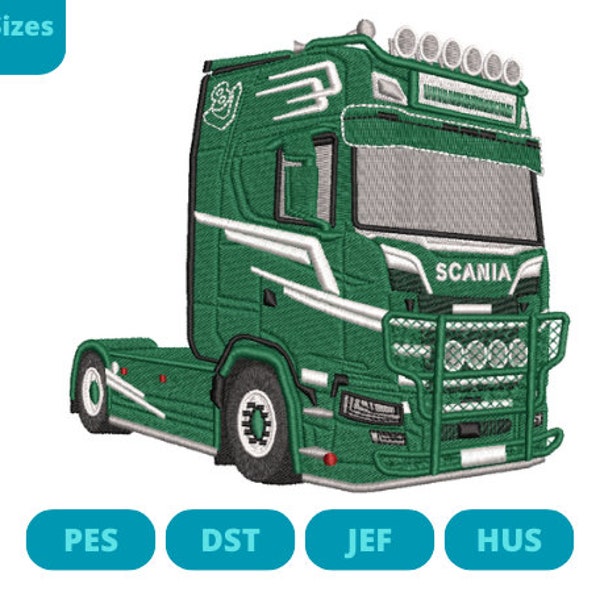 Scania Truck embroidery design