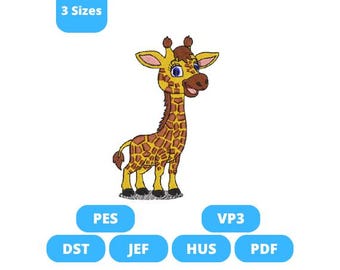 Giraffe embroidery design