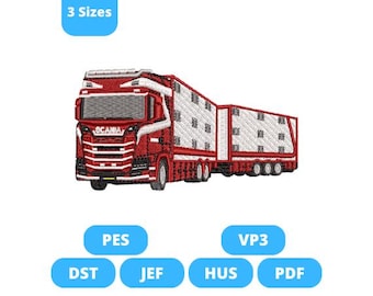 Truck embroidery design