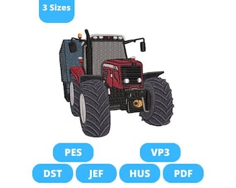 Tractor embroidery design