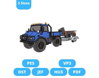Truck embroidery design