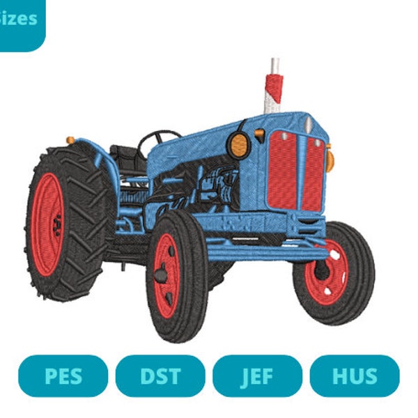 Tractor embroidery design