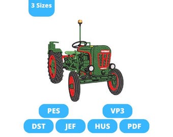 Tractor embroidery design