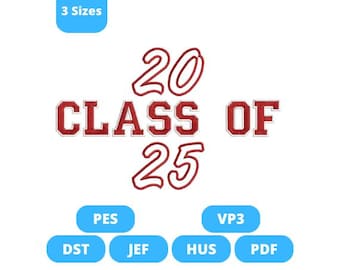 Class of 2025 embroidery design