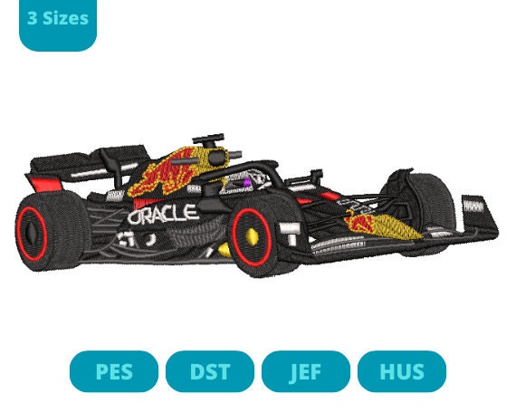 Red Bull F1 Car Embroidery Design - Etsy display picture 2