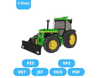 Tractor embroidery design