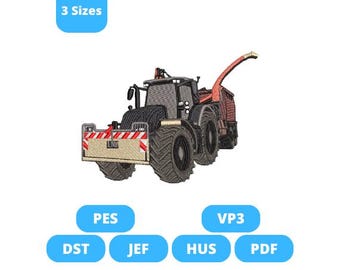 Tractor embroidery design