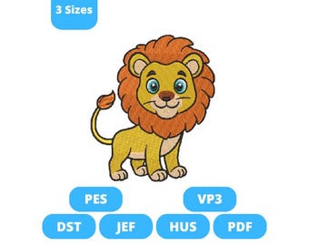 Lion embroidery design