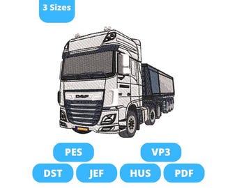 Truck embroidery design