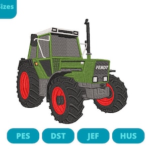 Tractor embroidery design