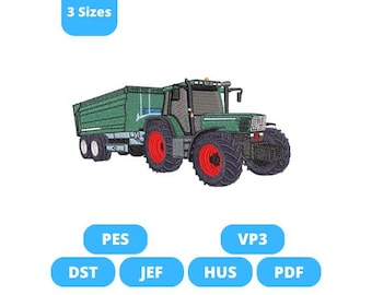Tractor embroidery design
