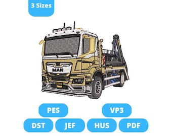 Truck embroidery design