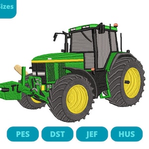 Tractor embroidery design