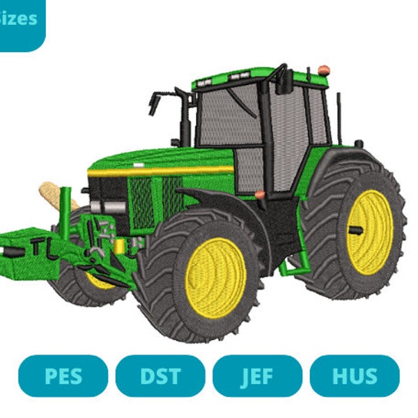 Traktor-Stickerei-Design