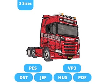 Truck embroidery design