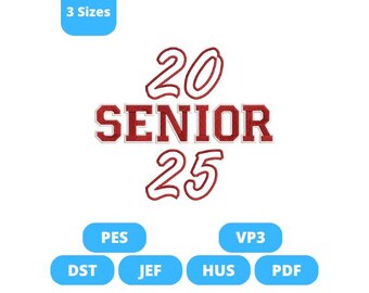 SENIOR 2025 embroidery design