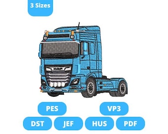 Truck embroidery design