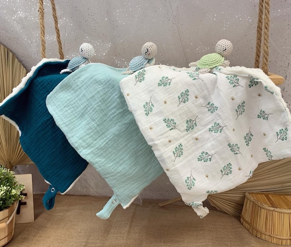 Doudou Crochet Tortue avec Attache Tétines