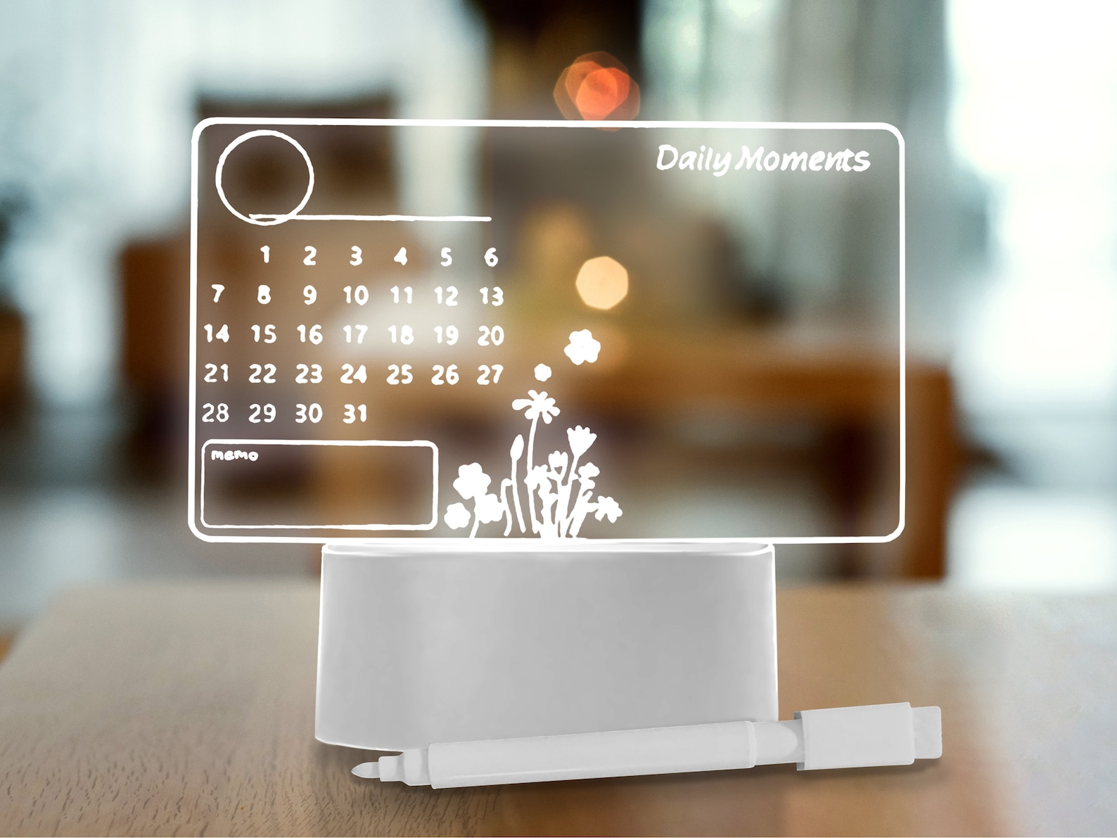 Custom LED Note Board Acrylic Night Light Unique Dry Erase Etsy