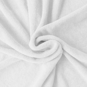 Terry jersey 100% cotton OEKO-TEX® soft, stretchy terry jersey white