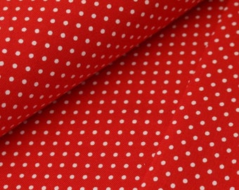 Baumwoll Jersey Stoff Punti Rot Weiß Bio-Baumwolle Zertifiziert Ab 0,25 cm