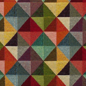 Gobelin fabric decorative fabric -Large triangles- Colorful yarn dyed from 0.25 cm