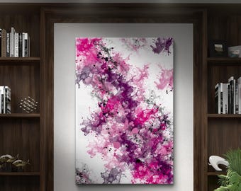 Violet Alcohol Ink Digital Print Abstract digital print Ink Painting Boho Print Art fine art print digital art poster instant download