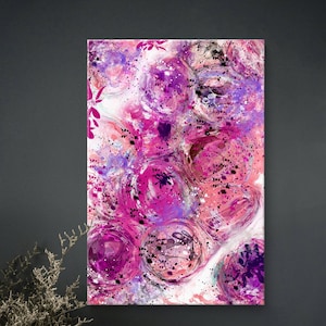 Pink Abstract Wall Art Bold Modern Painting for Contemporary Home Decor art print on canvas digital art print instant digital download