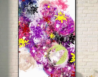 original digital art download alcohol ink painting instant download print on canvas artwork large painting for living room customised