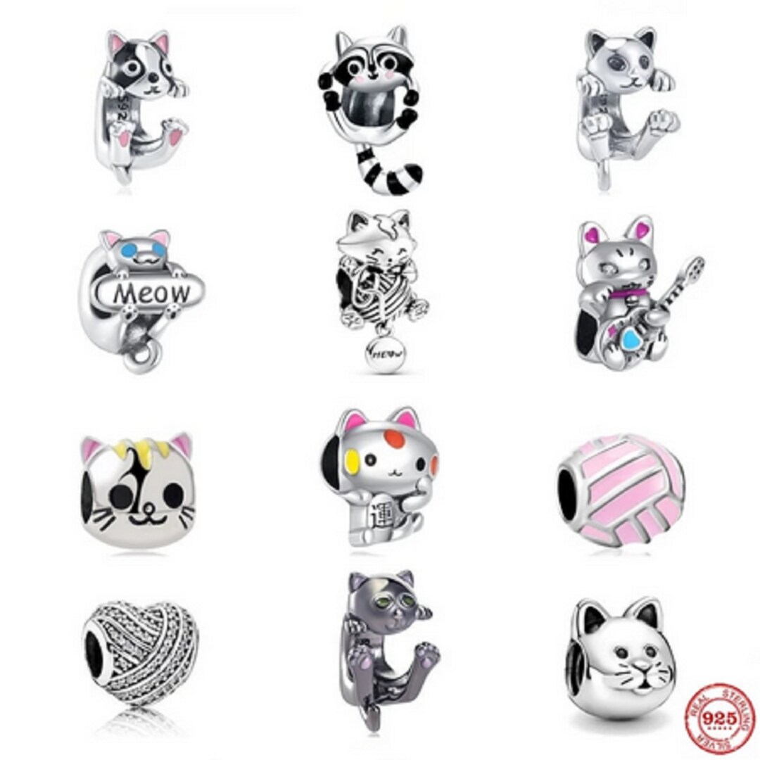 Pandora Charms,charms for Bracelet Silver Charm Cat DIY Bead Suitable