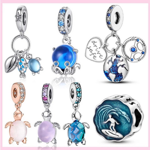 Pink Charms Murano Glass Beads Plata Charms of Ley 925 Fit Original Pandora  Bracelet Necklace Charm 925 Silver Pendant Jewelry