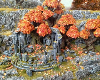 Elven Temple of the Moon | Elven Kingdom | 3D Printing | DND | Tabletop Wargames
