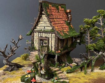 Witch in the Wood | Alchemist Forest Lodge | 3D Printing | Tabletop Terrain | D&D | Pathfinder | Tabletop Skirmish Wargame | Roleplay Game