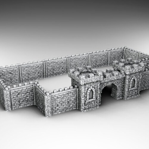 Medieval Village | Castle Gates & Walls | 3D Printing | DND | Tabletop Wargames