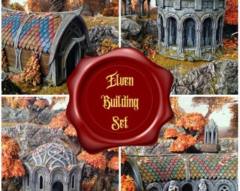 Elven Package Sets (X4) |Elven Realms Kingdom  |3D Printing | DND | Tabletop Wargames