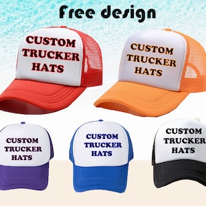 CUSTOM TRUCKER Hats,Custom Foam Trucker Hat,Personalized Foam Hat,Unisex Foam Trucker Hat,Custom Caps,Custom Hats,Trucker hats,Party Hats