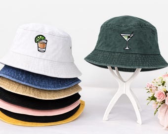 Custom Embroidered Bachelorette Hat, Personalized Bucket Hat, Bridesmaid Gift, Gift For Bride, Bachelorette Party, Bridal Party Gift
