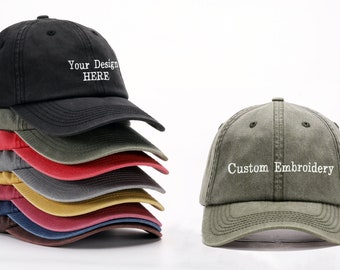 Custom Embroidered Unisex Cotton Dad Hat,Custom Embroidered Hat,Personalized Dad Cap,Embroidery Logo baseball hat,Unisex Ball Cap