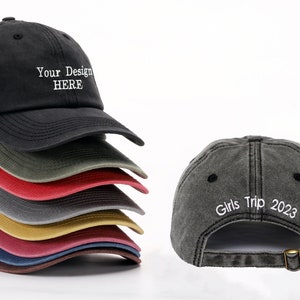Embroidered Hat Add Name or Text to Back or Side of Baseball Cap,Back of Hat Embroidery,Embroidery hats, Customize Back of Hat,Baseball Hats