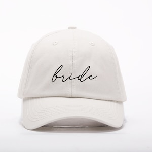 Bride Embroidered Cotton Dad Hat with Veil - Bachelorette Party