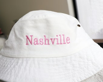 Personalized Bucket Hats,Wide Brim Bucket Hats,Personalized Gift,Floppy Hat,Bachelorette Party Gift, Bridesmaid Gifts,Custom Logo Hat
