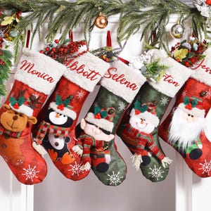 Kerstsokken, kousenset voor het hele gezin, kerstsok, kous, decoratie cadeau, vakantiesok, kerstsokken